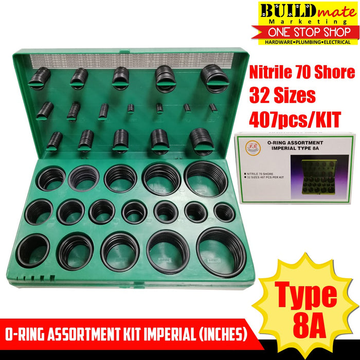 O-Ring Assortment Kit Imperial (Inches) Type 8A
