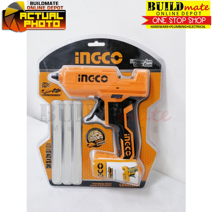 INGCO Cordless Glue Gun 20V CGGLI2001 POWERSHARE +FREE TAPEMEASURE & GLOVES •BUILDMATE• IPT