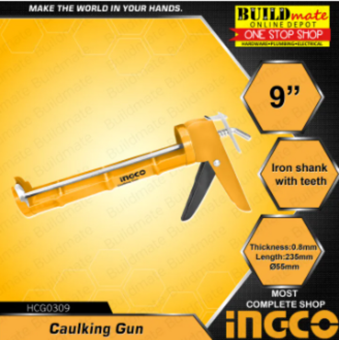 INGCO Caulking Silicon Sealant Gun 9" HCG1709  •BUILDMATE• IHT