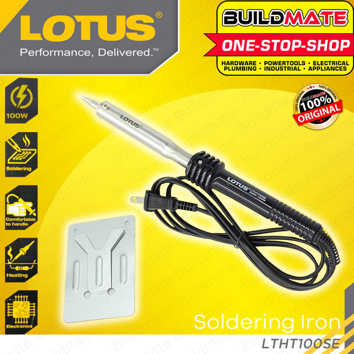 LOTUS Industrial Electric Soldering Iron 40W | 60W | 100W [SOLD PER PIECE] Straight Tip Head Adjustable Electric Temperature Fastening & Soldering Tools SI040E LTHT40SE / SI060E LTHT60SE / SI100E LTHT100SE •BUILDMATE• LHT