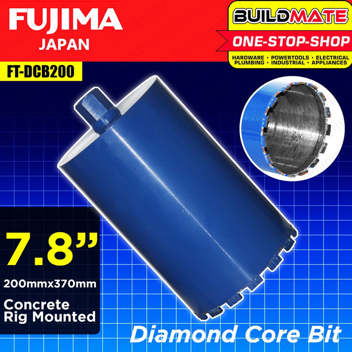 FUJIMA Diamond Core Bits 200mmx370mm 7.8" Inch For Hard Concrete, Brick, & Block FT-DCB200 BUILDMATE