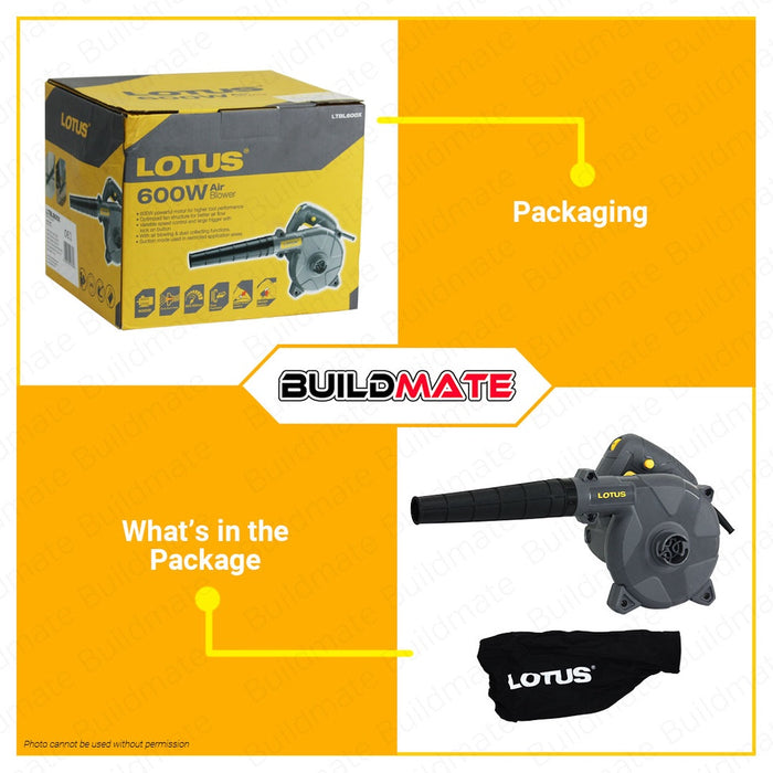 LOTUS 600w Electric Blower Air / Vacuum Variable Speed LTBL600X •BUILDMATE• LPT LUTOS