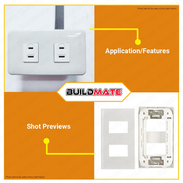 OMNI 2-Gang Plate WWP-112 WIDE SERIES •BUILDMATE•