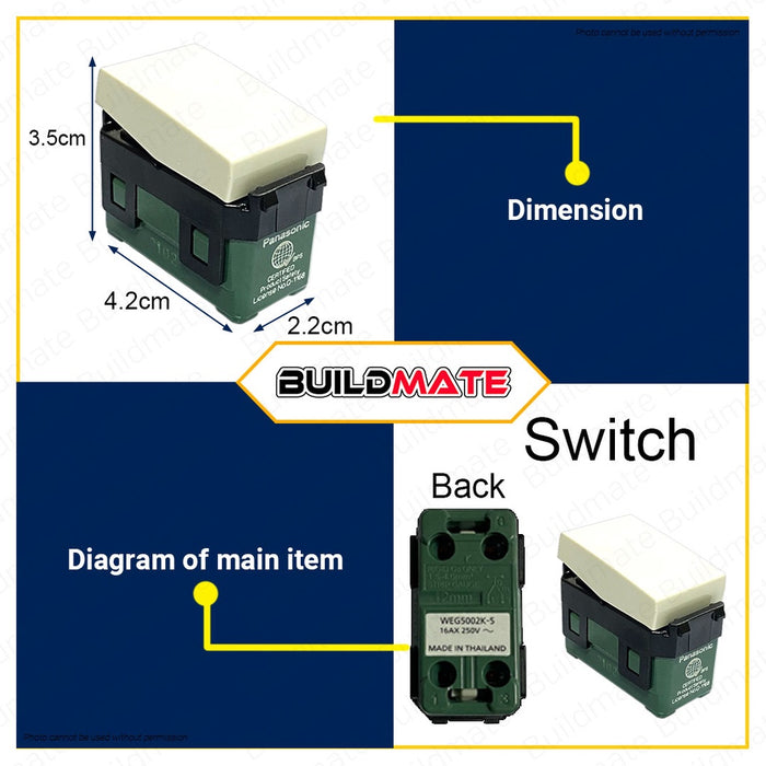 PANASONIC Original Wide Series 3 Way Switch  WEG5002K-5 •BUILDMATE•