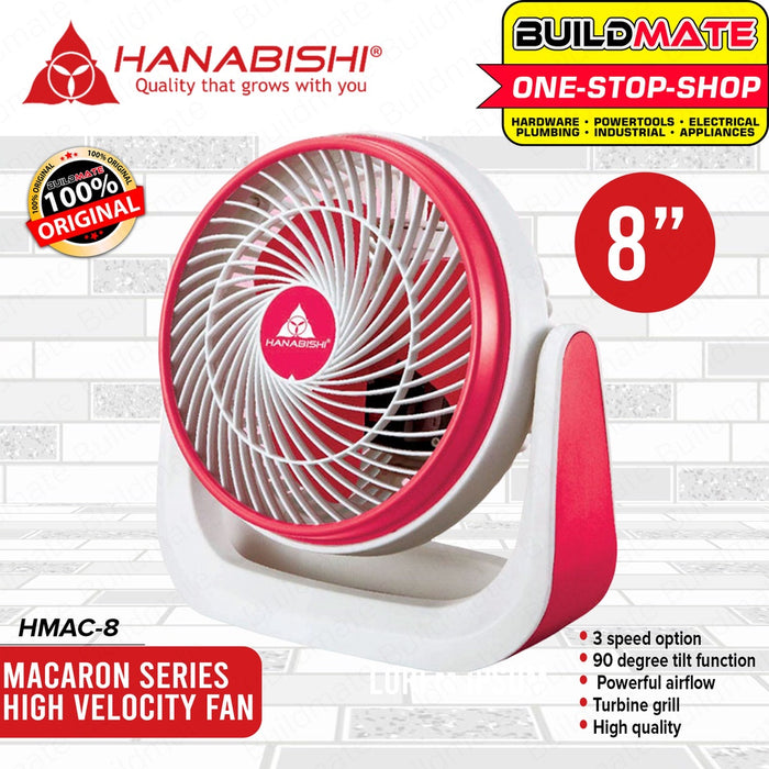 HANABISHI Desk Fan Macaron Series 8" HMAC-8 •BUILDMATE•