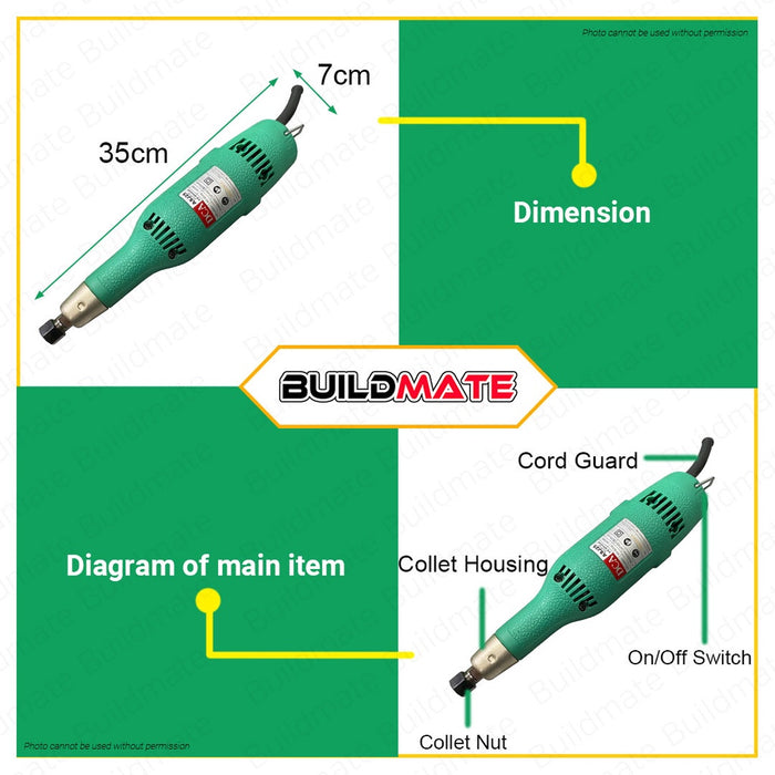 DCA Electric Die Grinder 240W ASJ25 •BUILDMATE•