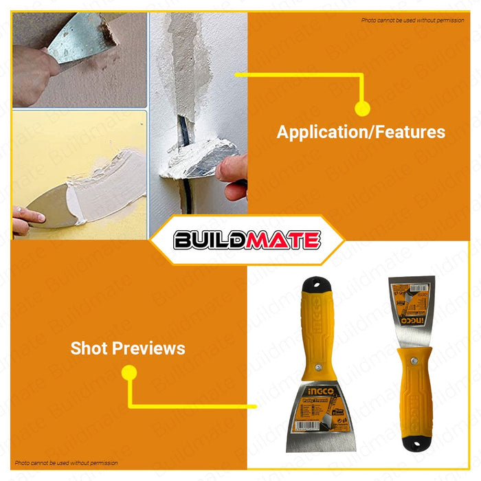 BUILDMATE Ingco 50MM-100MM Drywall Taping Putty Trowel SUPER SELECT Wall Paint Scraper Spatula SOLD PER PIECE HPUT686050 HPUT686063 HPUT686075 HPUT686100 - IHT