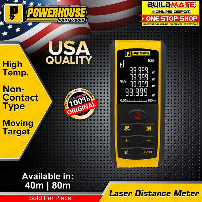 BUILDMATE Powerhouse Laser Distance Meter 40M / 80M - PHHT