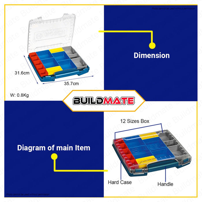 BOSCH Professional Carrying Case Tool Box Organizer I-BOXX 53 Set 12 1600A001S7 •BUILDMATE• BLC