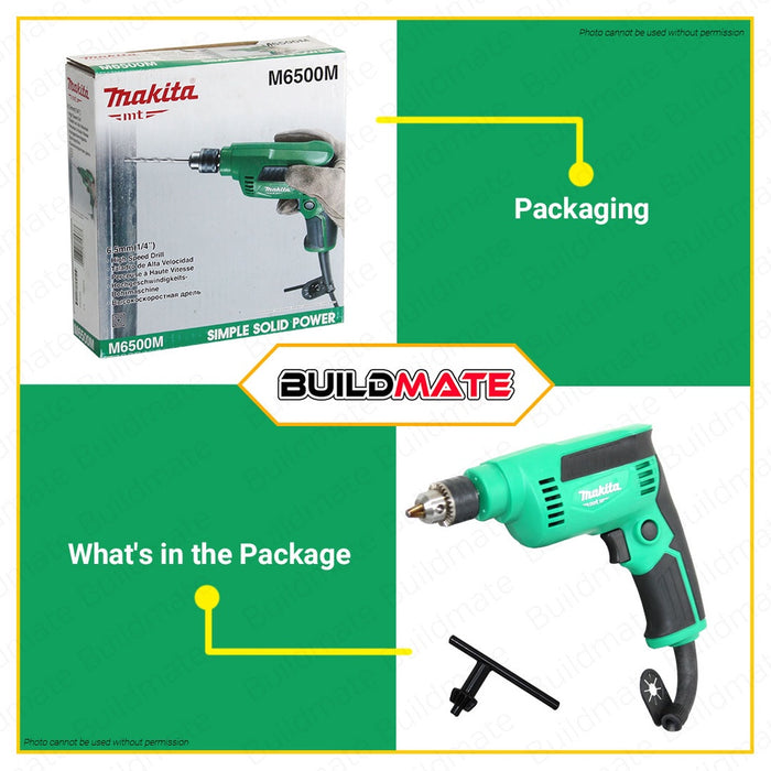 Makita Original High Speed Electric Drill 14 65mm 230w M6500m •buil