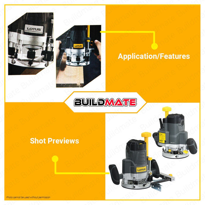 LOTUS Plunge Router 1/2" 2200W LTPR2200X •BUILDMATE• LPT LUTOS