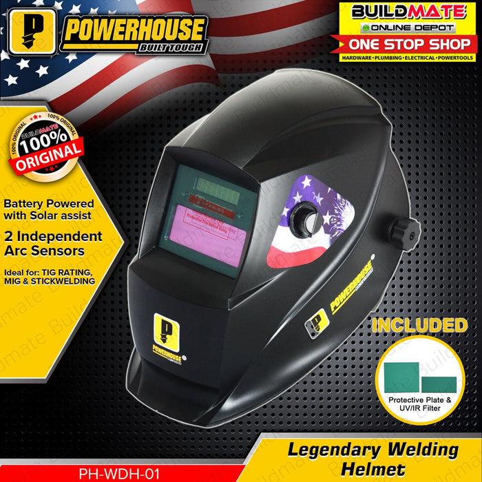 POWERHOUSE USA Legendary Series Auto Darkening Welding Helmet Mask •BUILDMATE• PHI