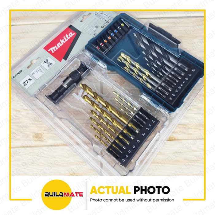 MAKITA Original Stackable Clear Case Series Drill Bit and Screw Bit Set 27PCS/SET E07098 •BUILDMATE•