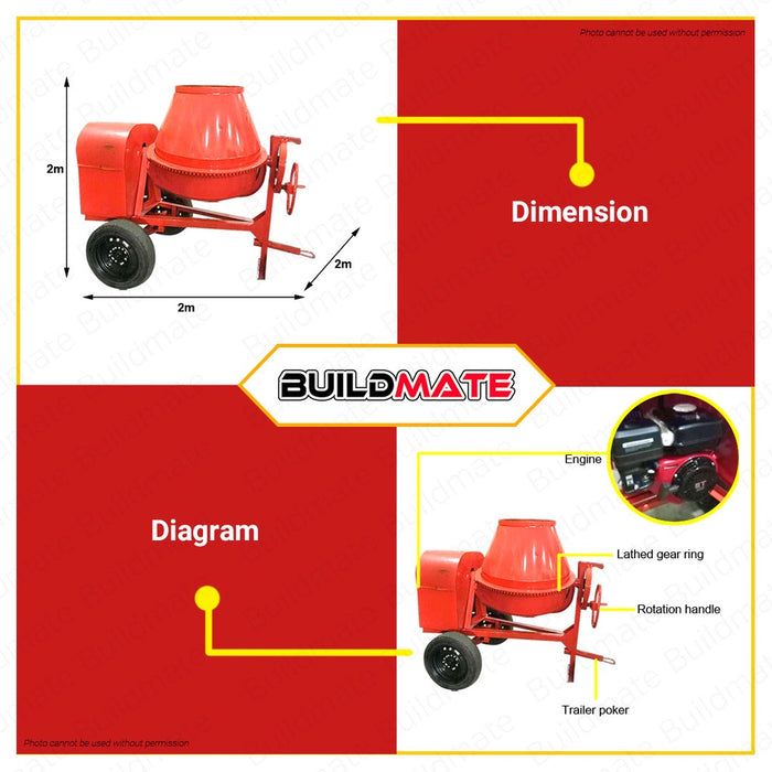 [MANILA AREA ONLY]  EXTREME 1 Bagger A TYPE Cement Concrete Mixer with 6.5HP GASOLINE ENGINE DBS