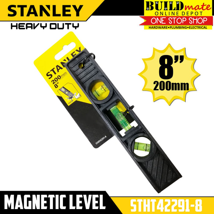 BUILDMATE Stanley Magnetic Torpedo Spirit Level 8" (200mm) / 9" (229mm) 3 Vials Spirit Level Compact Mini Bubble Handheld Leveling Tool