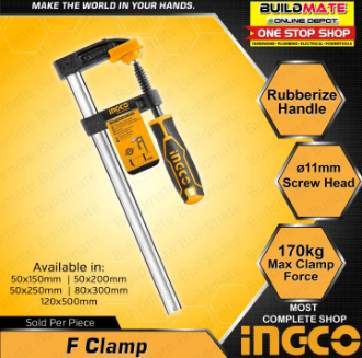 INGCO F Clamp 120 x 500mm HFC021202  •BUILDMATE• IHT