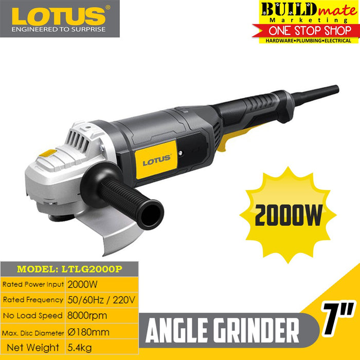 LOTUS Angle Grinder 7" 2000W LTLG2000P •BUILDMATE• LPT