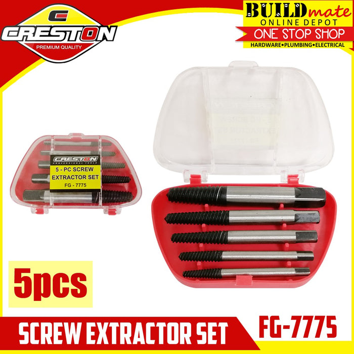 CRESTON Screw Extractor 5pcs/SET FG-7775 Easy Out •BUILDMATE•