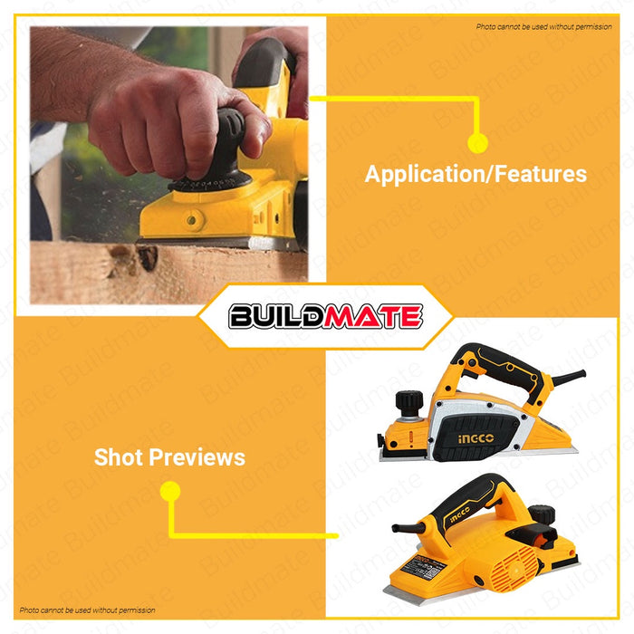 BUILDMATE Ingco Electric Wood Planer Machine Katam 680W | 750W for Woodworking Handheld Tool • IPT