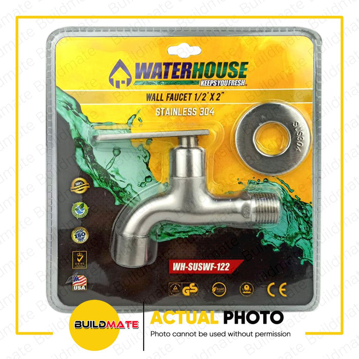 WATERHOUSE by POWERHOUSE Stainless Wall Faucet 1/2" x  2" •BUILDMATE• PHWH