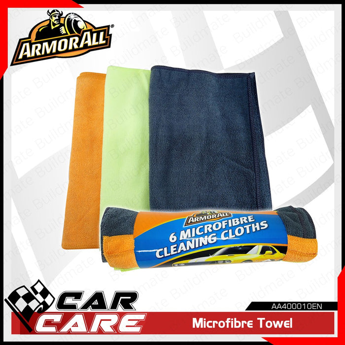 ARMOR ALL Microfibre Towel 6PK AA400010EN •BUILDMATE•