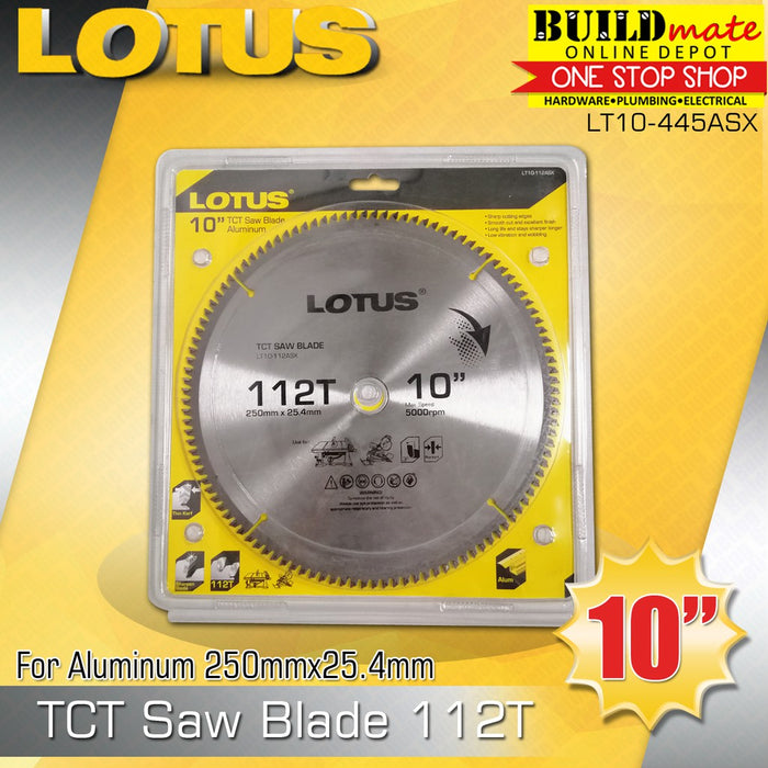 LOTUS 10" TCT Saw Blade For Aluminum 112T LT10-112ASX •BUILDMATE•