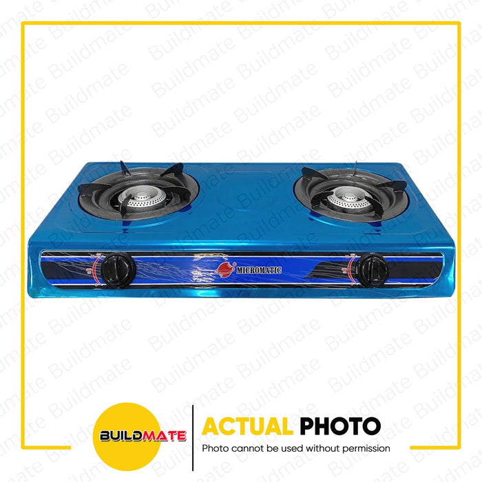 MICROMATIC Stainless Gas Stove Double Burner MGS-233 •BUILDMATE•