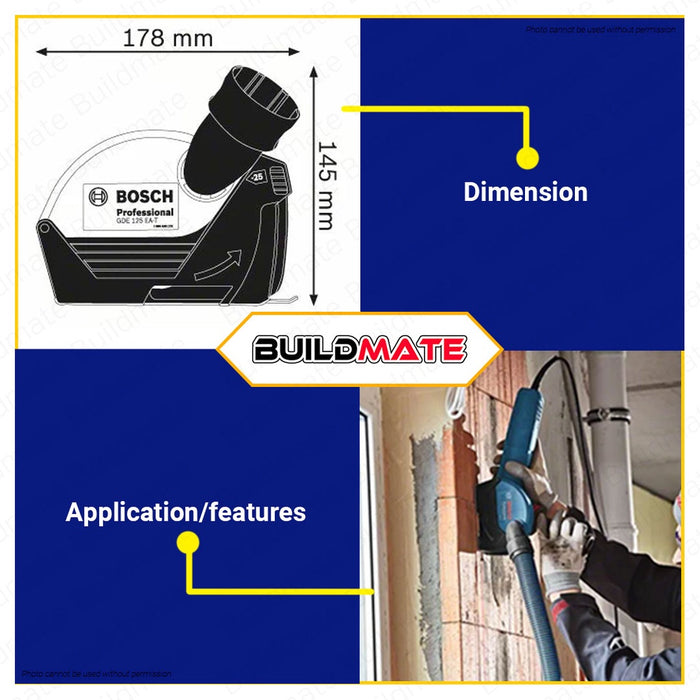 Bosch Professional Dust Free Solution for GWS Angle Grinder GDE 125 EA-T 1600A003DJ BPT