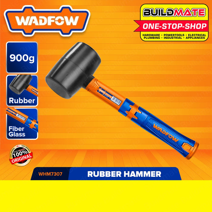 WADFOW 24oz | 32oz Rubber Hammer W/ Fiberglass Handle [SOLD PER PIECE] Rubber Mallet •BUILDMATE• WHT