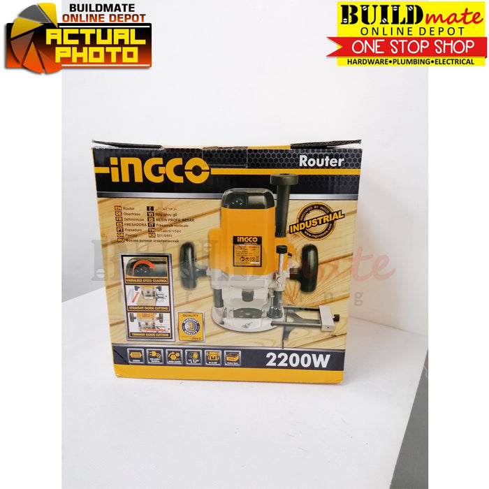 INGCO Electric Router 2200W RT22001-2 +FREE TAPEMEASURE & GLOVES IPT