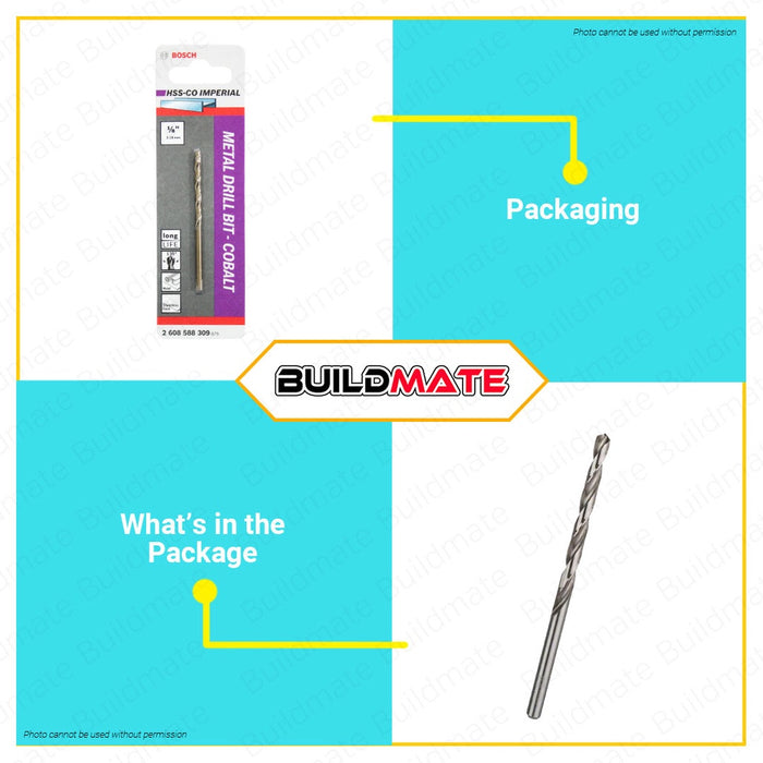 BOSCH COBALT Professional Twist Metal Drill Bit HSS-CO 1/8 x 65MM 2608588309 •BUILDMATE• BAX