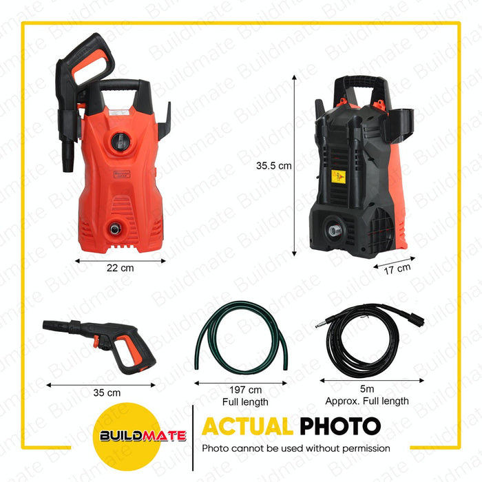 HOYOMA JAPAN Pressure Washer 1400W HT-PW120 •BUILDMATE•