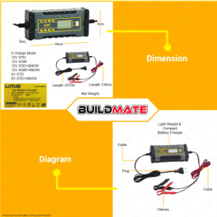 LOTUS Car Battery Charger LTMT30BCX •BUILDMATE•