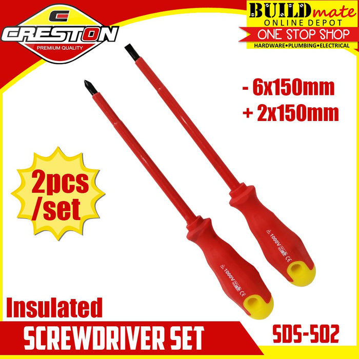 CRESTON Insulated Screwdriver 2PCS/SET SDS-502