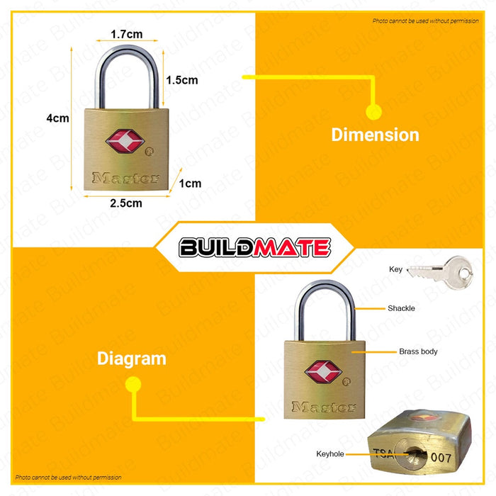 TSA Brass Key Padlocks