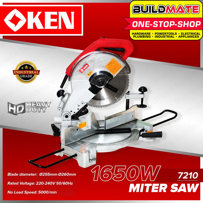 KEN 7210 Miter Mitre Saw Compound Chop Saw 1650W 255mm 100% ORIGINAL / AUTHENTIC •BUILDMATE•