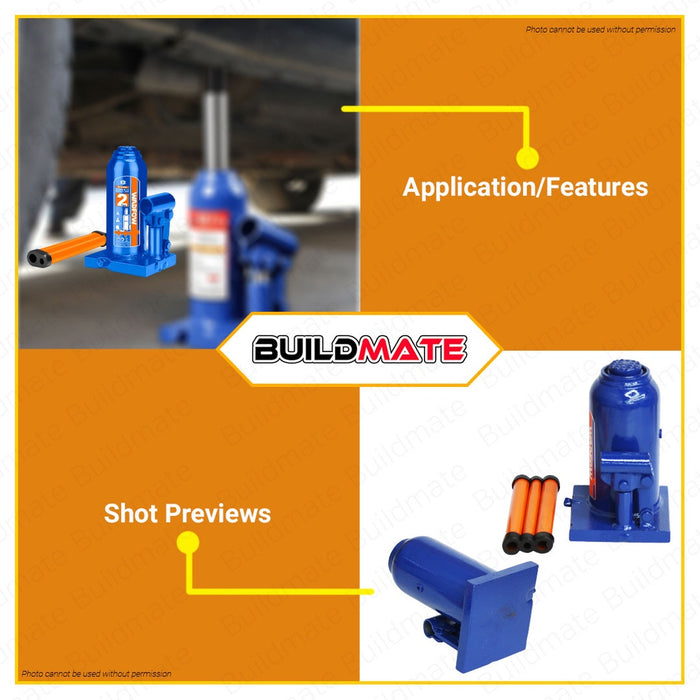 WADFOW 2 TONS Hydraulic Bottle Jack Welded Bottle Jack 2 Ton Easy Lifting WHJ1502 •BUILDMATE• WHT