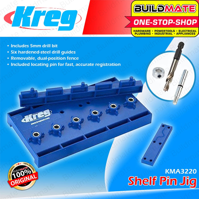 KREG Shelf Pin Jig KMA3220 5mm •BUILDMATE•