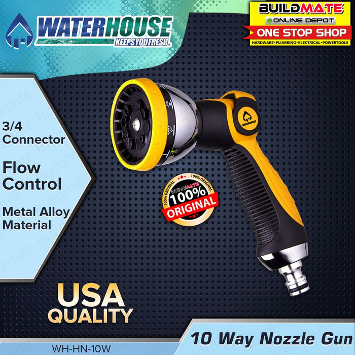 WATERHOUSE by POWERHOUSE 10 Way Slide Lever Aqua Gun Nozzle HN-10W •BUILDMATE•