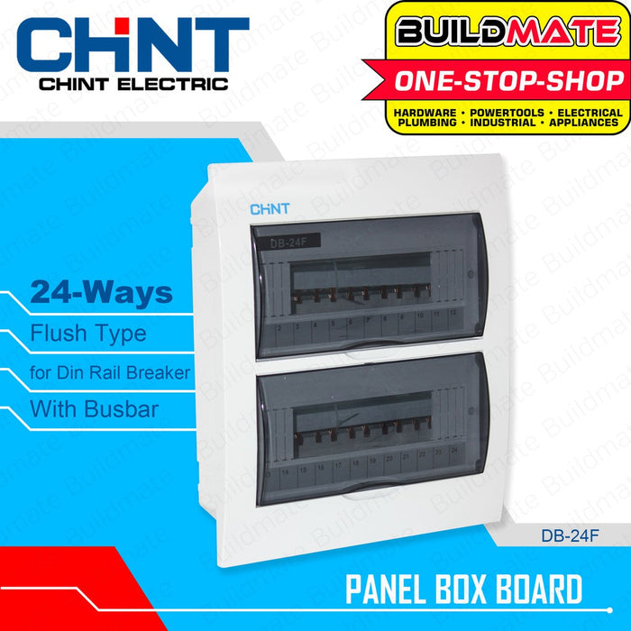 CHINT 24 WAYS FLUSH Type Panel Distribution Box Board Din Rail Breaker W/ Busbar DB-24F •BUILDMATE•