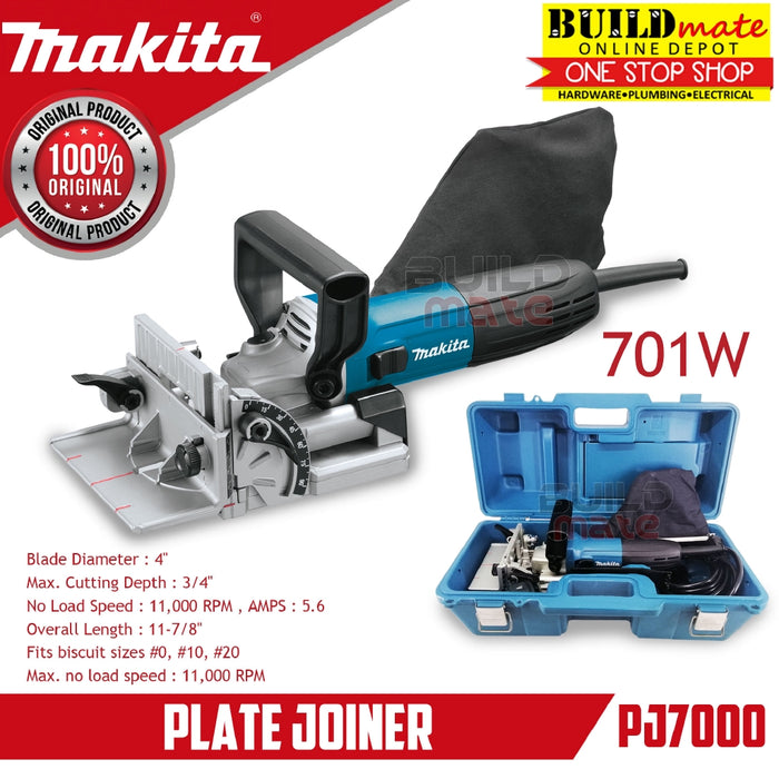 Makita PJ7000 Plate Joiner 701W 5.6Amp Motor 11000Rpm 5.5lbs 220-240V Cord  NEW