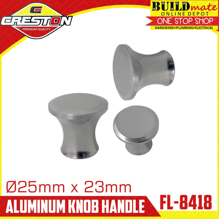 BUILDMATE Creston Aluminum Knob Handle Ø25mm Cabinet Drawer Door Knob Handles SOLD PER PIECE FL-8405 / FL-8418