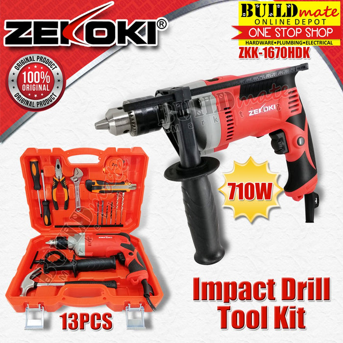 [COMBO] 250A IGBT Inverter Welding Machine + ZEKOKI 16mm Impact Drill Tool 710W ZKK-1670HDK