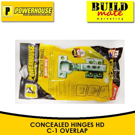 POWERHOUSE Regular Concealed Hinges SOLD BY PAIRS •BUILDMATE• PHDH