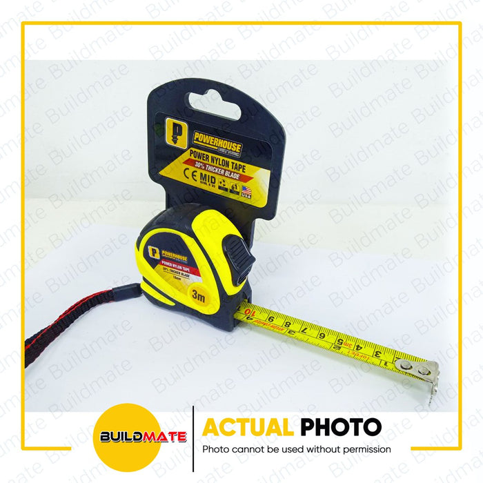 POWERHOUSE Multi Lock Nylon Tape Measure 3m | 5m | 8m SOLD PER PIECE •BUILDMATE• PHHT