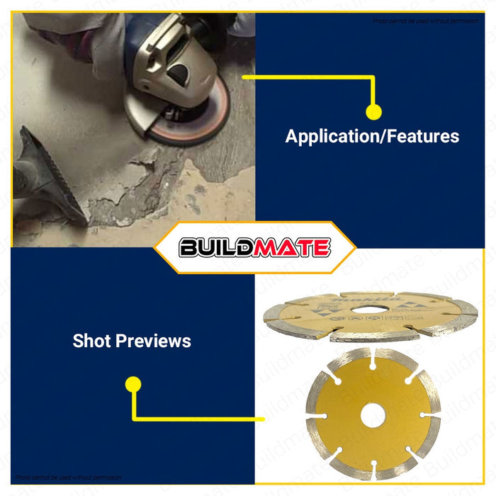 MAKITA Original Diamond Cutting Wheel Disc Concrete Segmented Type/Dry 4" DRY D-42531 •BUILDMATE•