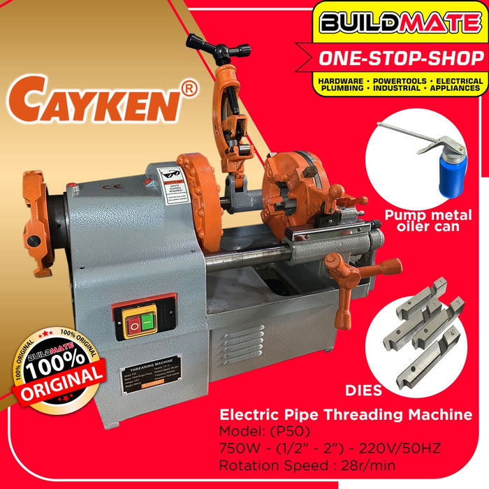 CAYKEN Electric Pipe Threading Machine 1/2 to 2" P50 EPIPET122 •BUILDMATE•