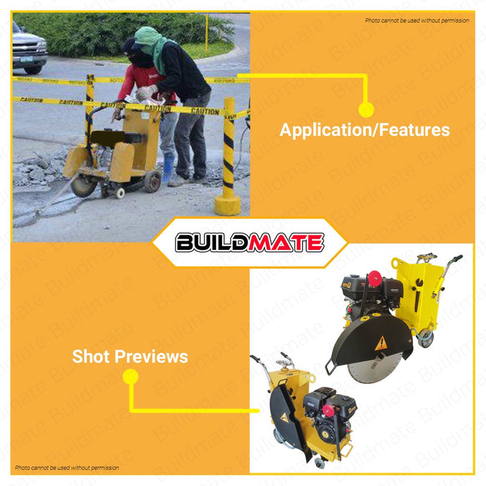 POWERHOUSE Industrial 18" 13HP Concrete Cutter with Blade with Electric Start Diesel Engine DBS PWTA