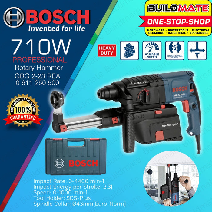 BOSCH Professional SDS Plus Hammer Drill 710W with Carrying Case GBH 2-23 REA 0611250500 BPT