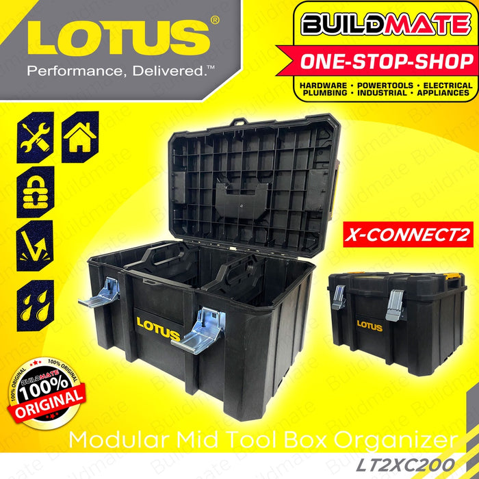 LOTUS X-Connect2 Modular Mid Tool Box Toolbox Organizer Safe Storage LT2XC200 •BUILDMATE•